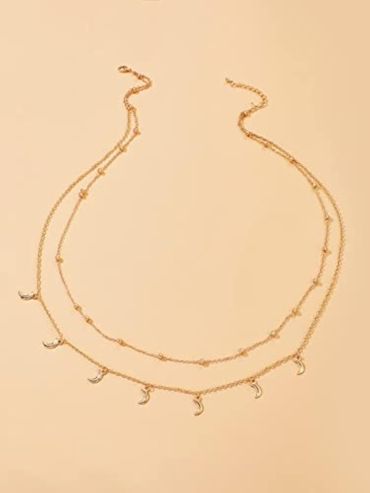 Multilayered Moon Charm Belly Chain Waist Chain